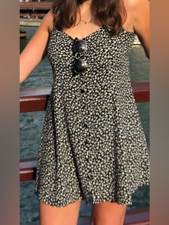 Socialite Dresses & Skirts - Black Floral Spaghetti-Strap Dress